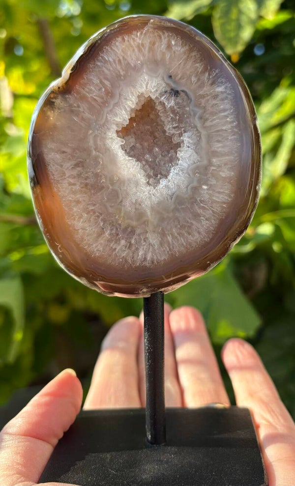 Agaat geode op standaard nr.3