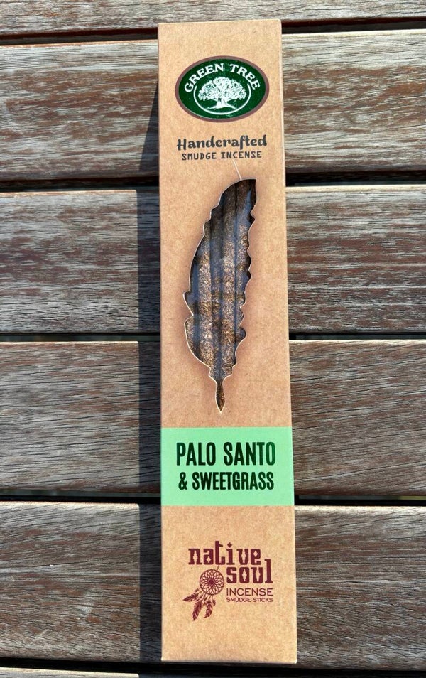 Native soul palo santo met sweetgrass smudge wierook