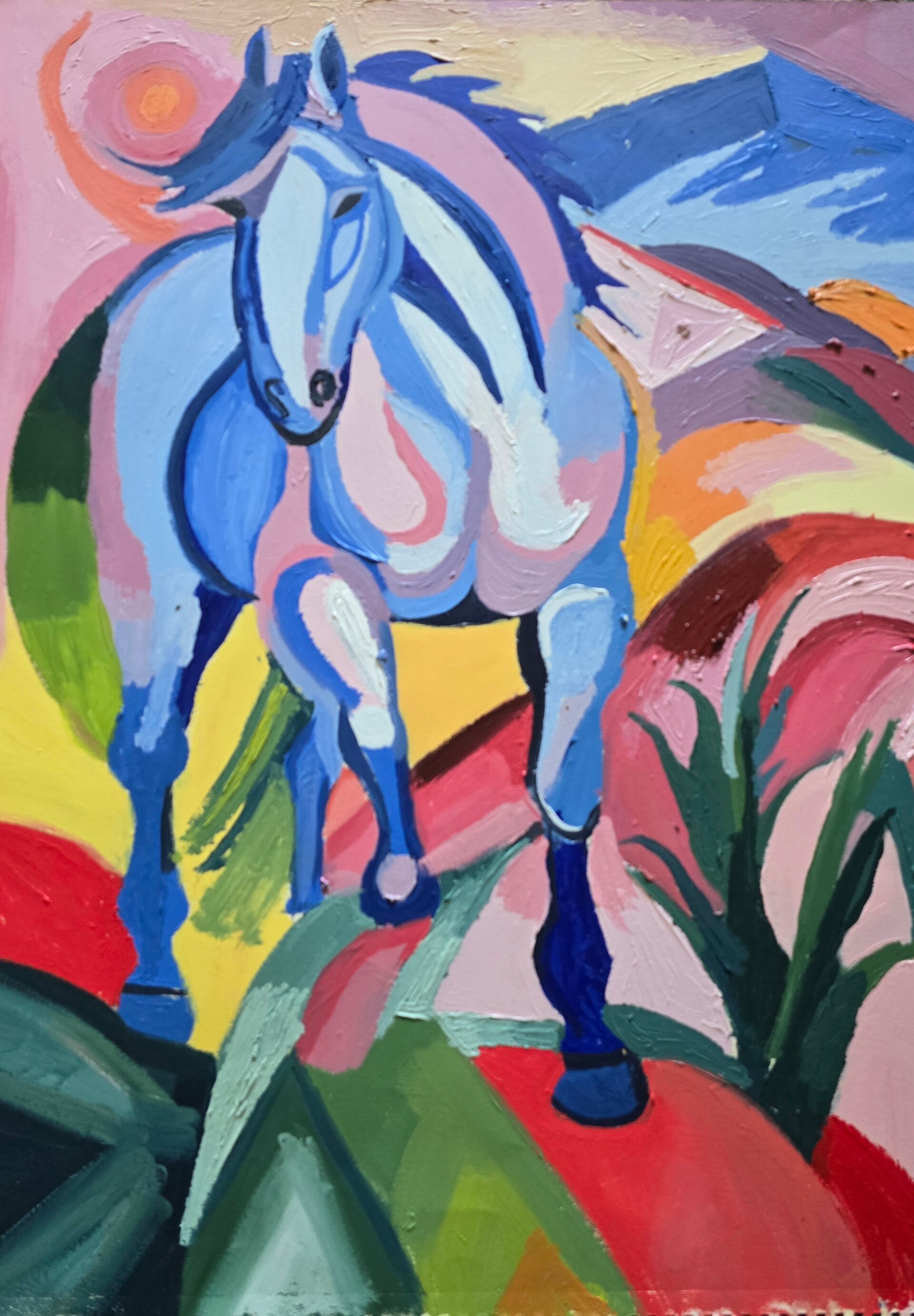 Blue horse