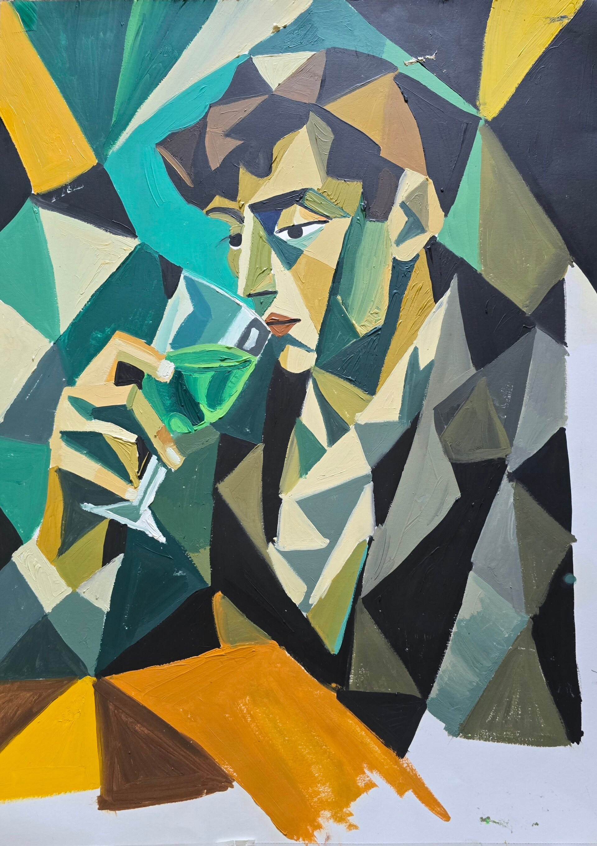 Drinking absinthe