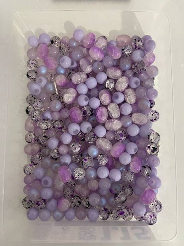 Pink Purple glas kralen