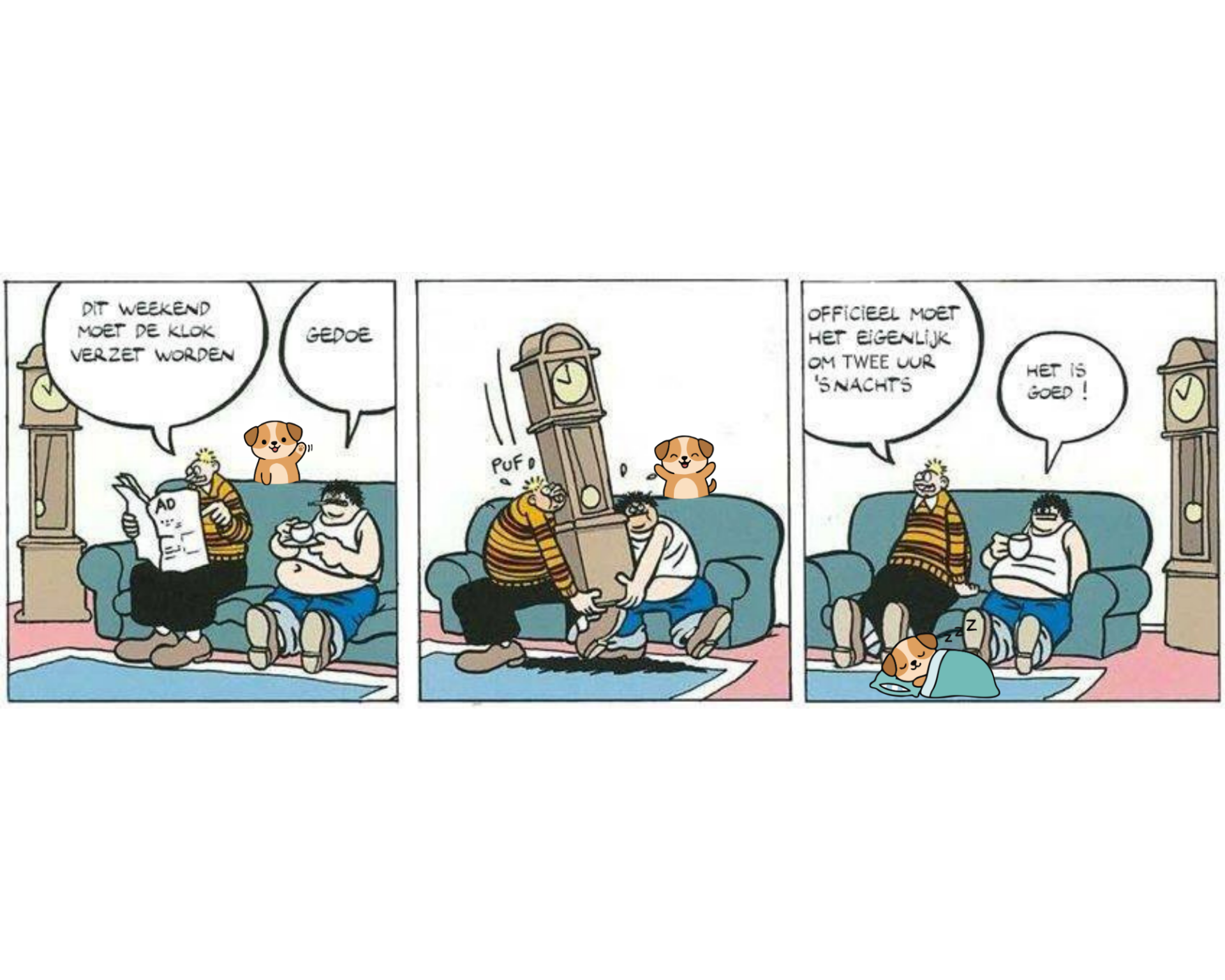 wennen aan zomertijd, de klok is verzet. Wat vinden honden hiervan? Dirkjan weet het niet.