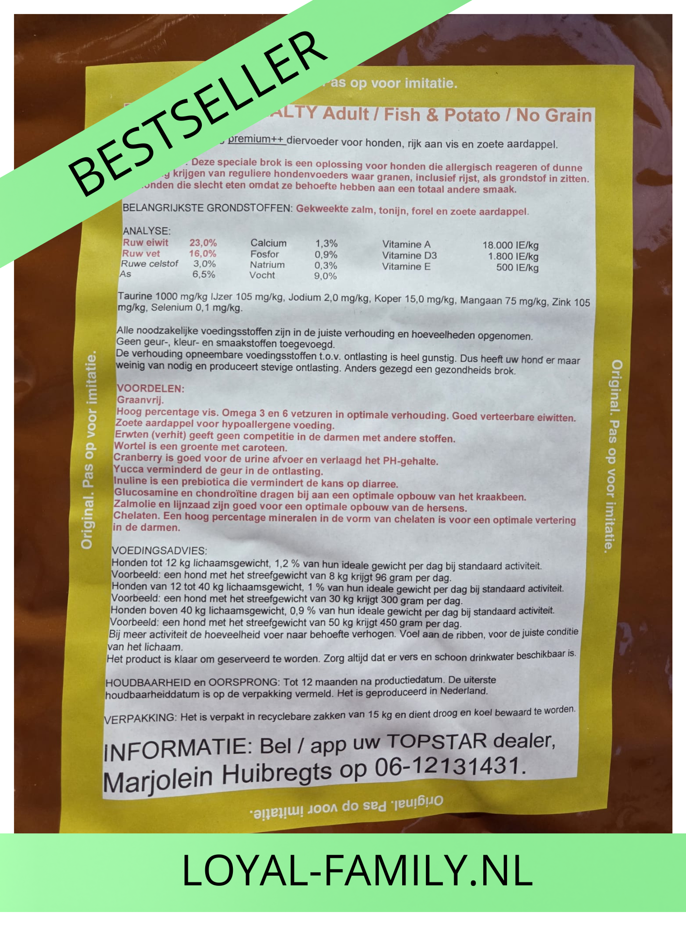 Topstar Specialty Fish & Potato Graanvrij ADULT 15KG - MEEST GEKOZEN