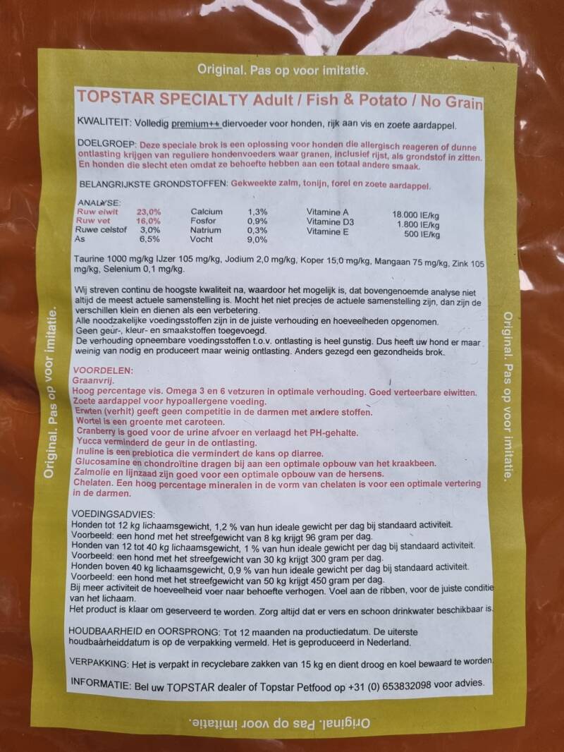 topstar adult verse zalm zonder granen brokken