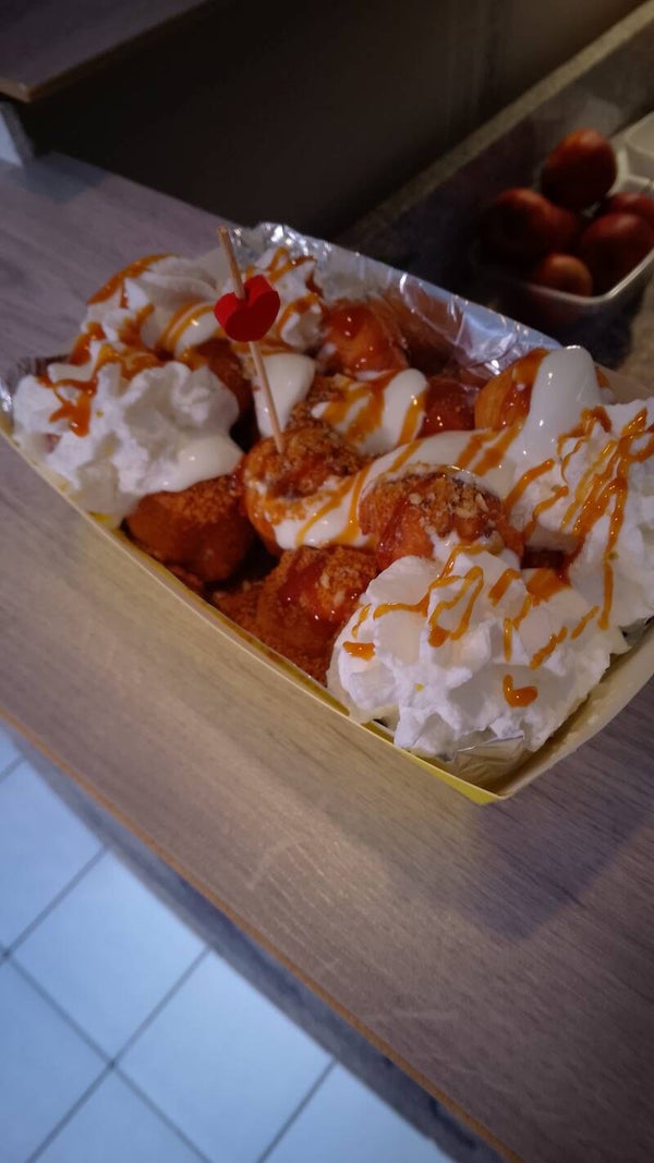 B-Pearls met gekarameliseerde appel