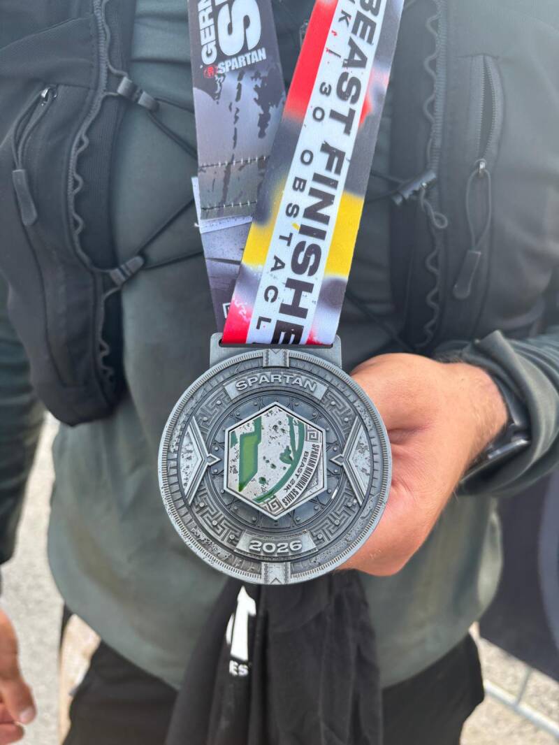 Finisher-Medaille des Spartan Beast Kaprun 2026