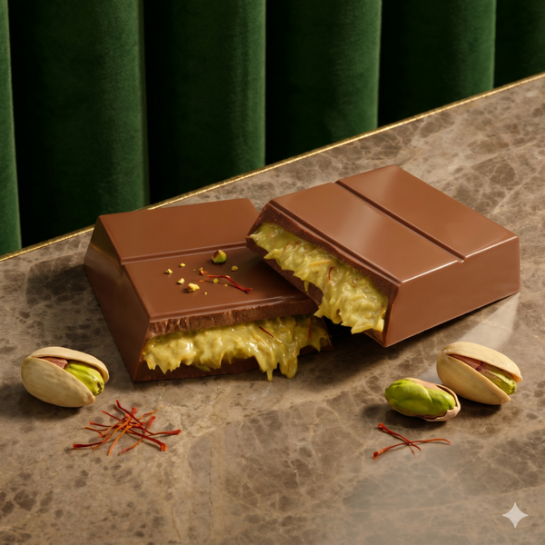 Dubai Style Gevulde Chocolade Reep Pistache & Crispy Kadayif