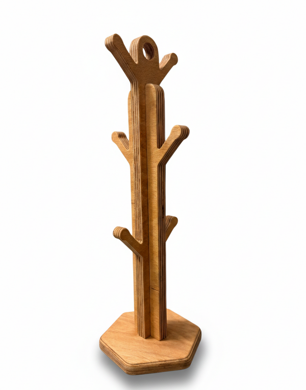 Houten Mokkenboom | Bekerhouder voor 6 Mokken