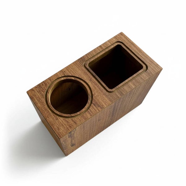 Houten Pennenbak Dubbel | Duo Bureau Organizer