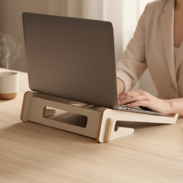 3-Delige Houten Laptopstandaard | Ergonomisch