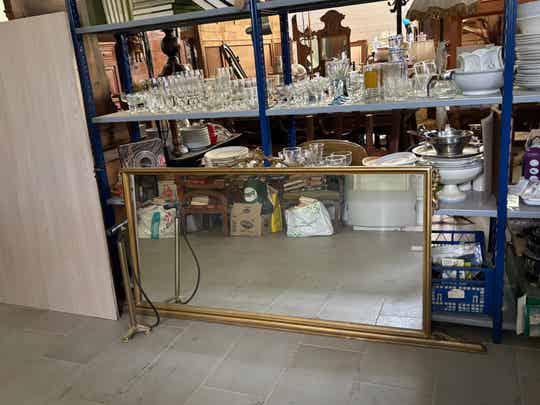 SPECCHIO ANTICO CON CORNICE DORATA