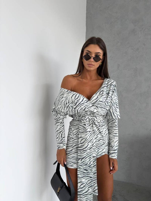 Sukienka Zebra Wrap