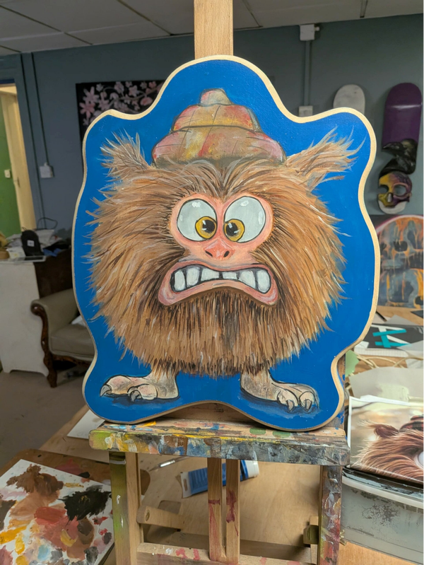 (WC013)  Wood Cut Out Confused Haggis