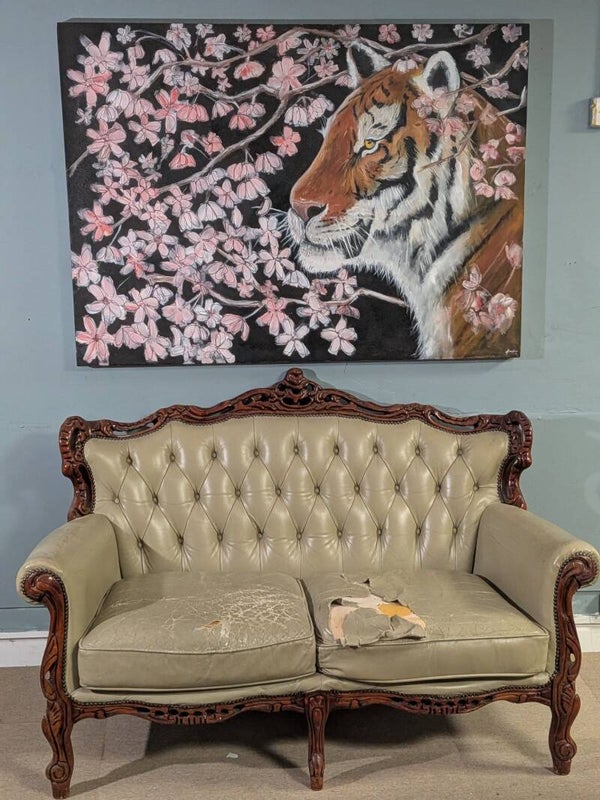 Canvas - Tiger with Cherry Blossom