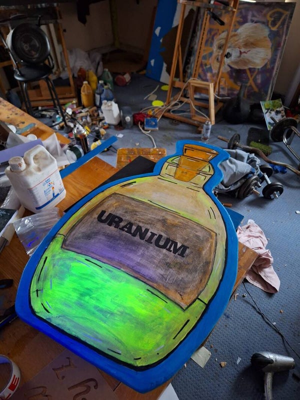 Wood Cut Out - Uranium Sign