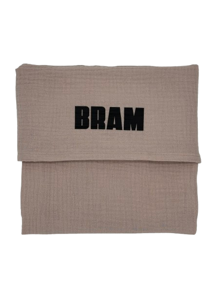 Hydrofiele Lakentje met Naam Beige