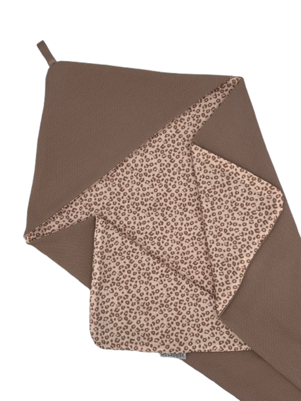 wikkeldoek dubbelzijdig Taupe/ Panter