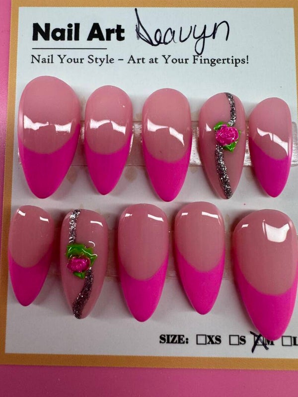 Hot Pink Rose French