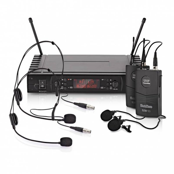 SubZero SZW-50 Lavalier e Headset Wireless Microphone System