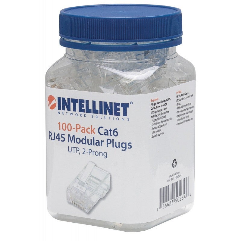 CONECTORES INTELLINET CAT6 RJ45 100UN