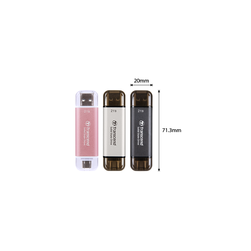 HD EXT 2.5' 1TB TRANSCEND ESD310P ROSA USB-C/A