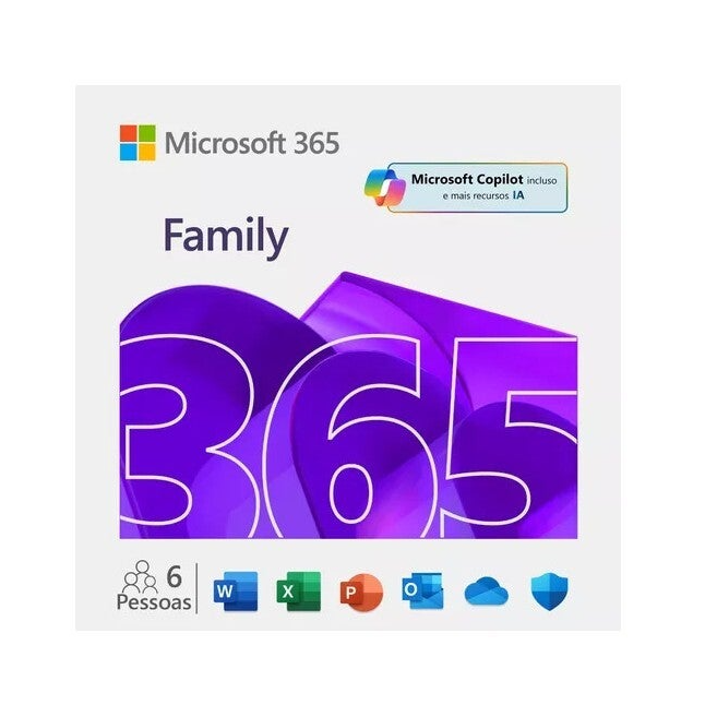 SW MS OFFICE 365 FAMÍLIA 6PC 1 ANO ? ESD