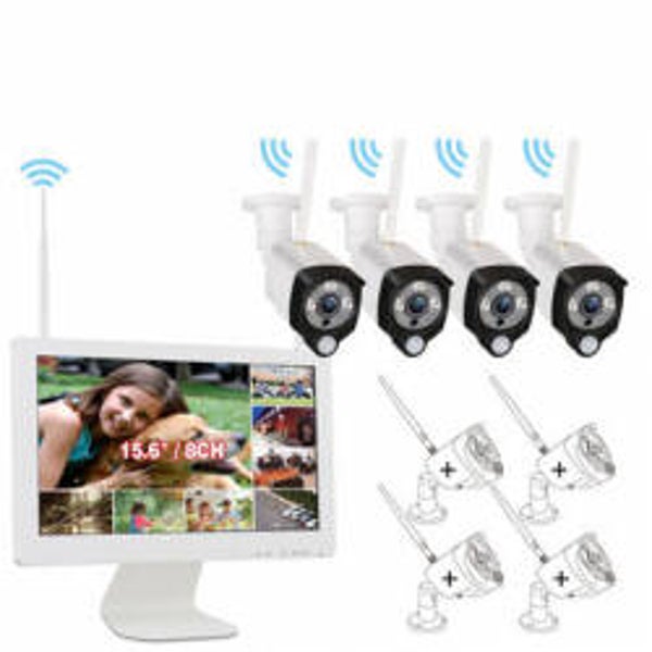 KIT VIGILÂNCIA WIRELESS 8CH 15.6 LCD | 1TB HDD | 4 CAM WIFI 3MP