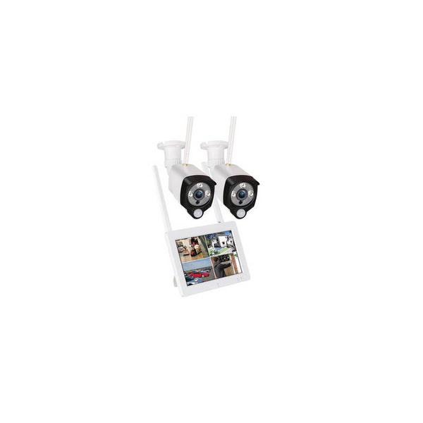 KIT VIGILÂNCIA WIRELESS 4 CANAIS | 7' LCD TOUCH |  2 CAM WIFI 3MP