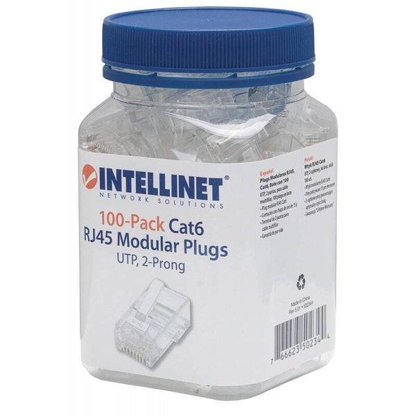 CONECTORES INTELLINET CAT6 RJ45 100UN
