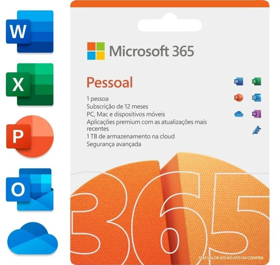 OFFICE 365 PESSOAL 1PC 1 ANO ESD