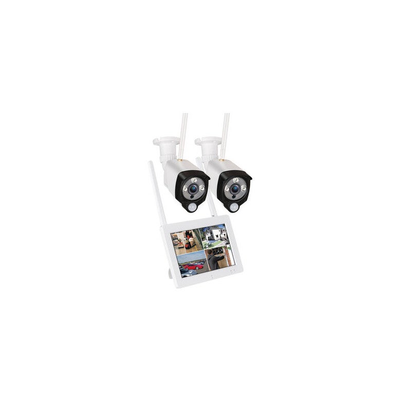 KIT VIGILÂNCIA WIRELESS 4 CANAIS | 7' LCD TOUCH |  2 CAM WIFI 3MP