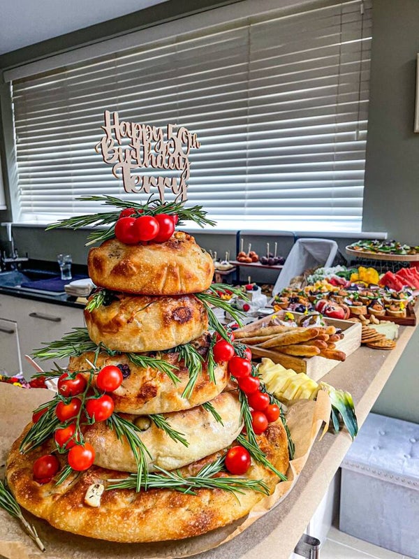 Gourmet Sourdough Focaccia Celebration Tower