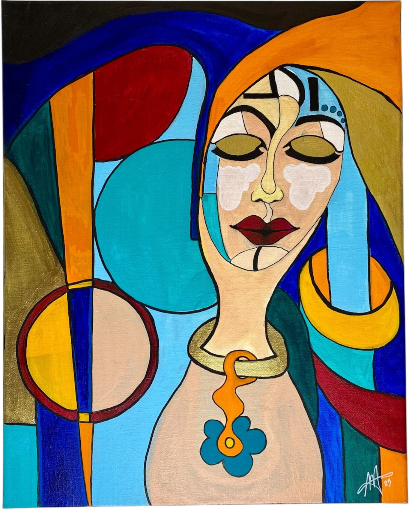 Peinture ''La femme cirque''