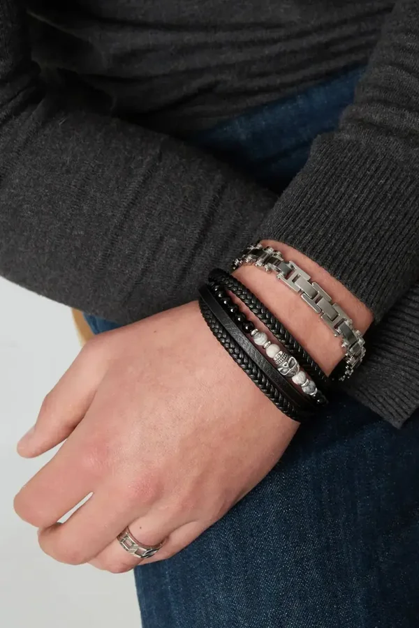 Dubbele mannenarmband