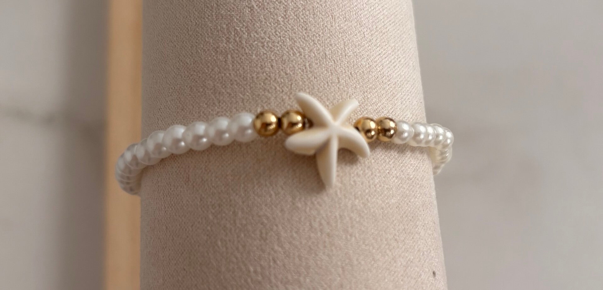 Bracelet perles & étoile de mer – Collection Marine