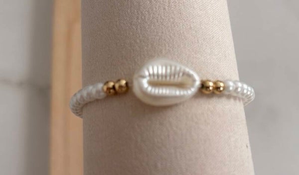 Bracelet perles & coquillage – Collection Marine