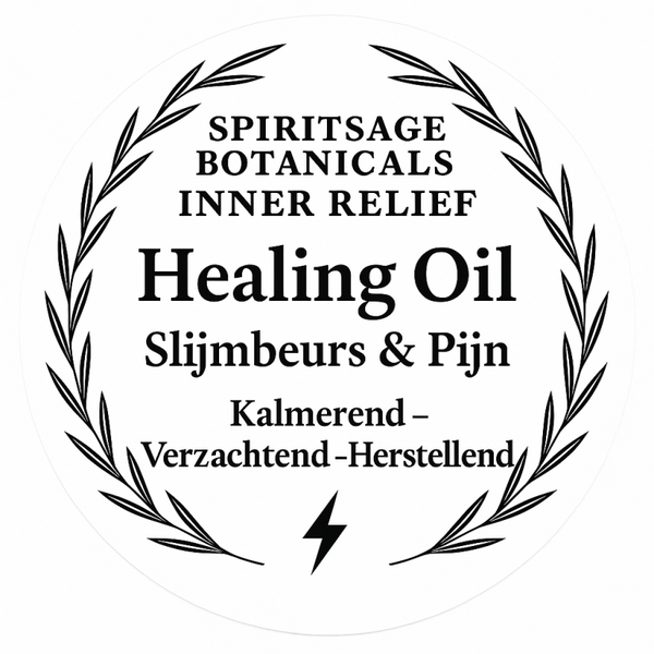 🌿 SpiritSage Healing Oil – Slijmbeurs & Pijn