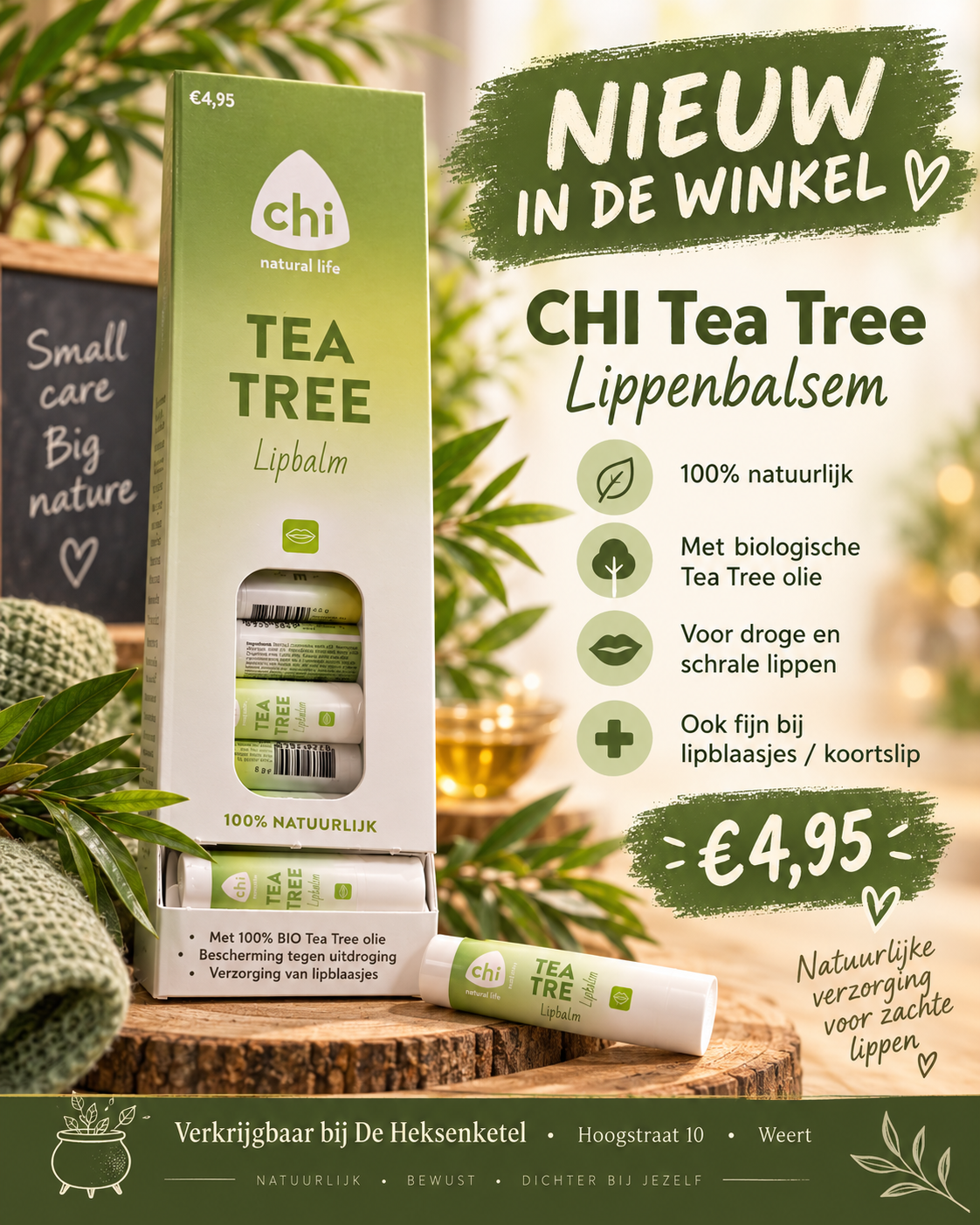 Chi Tea Tree lippenbalsem ook voor koortslip