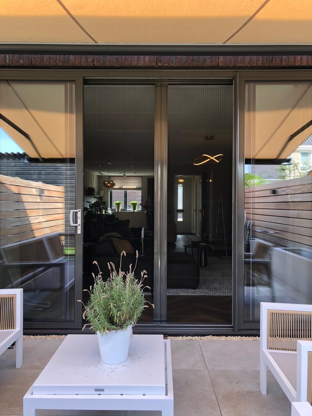 Dubbele plisse hordeur RAL