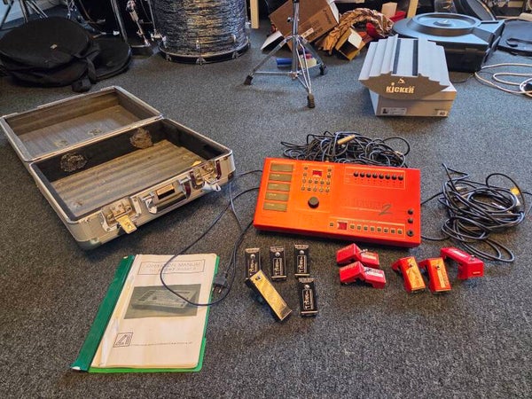 GEBRUIKT DDrum2 trigger module – complete set met triggers, kabels en stevige kist
