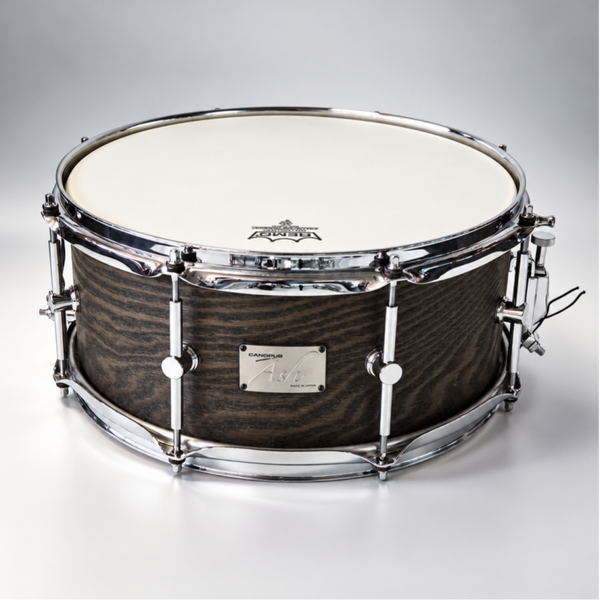 GEBRUIKT Canopus snare drum blackish Ash Oil Grain 14 x 6.5 inch