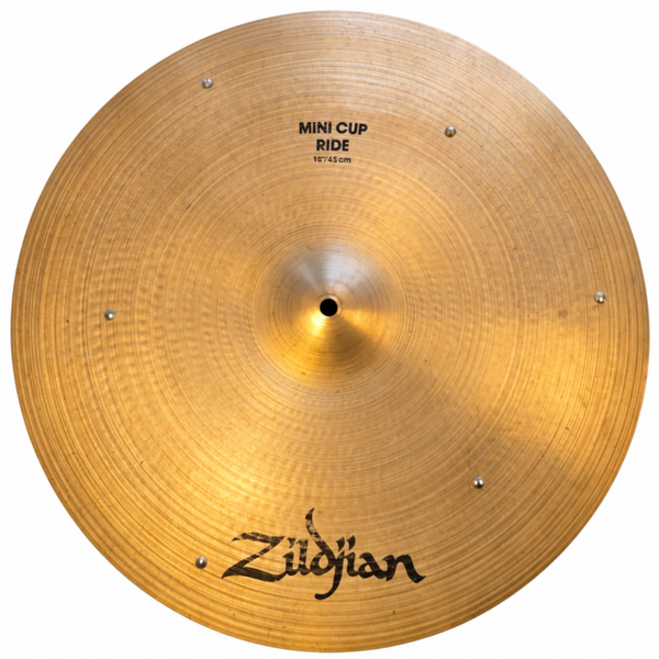 GEBRUIKT Zildjian mini-cup ride 18”, met sizzlers
