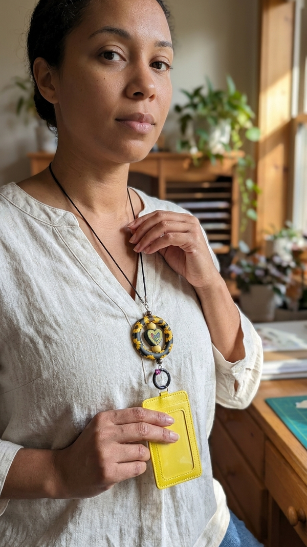 Sunflower Heart Lanyard
