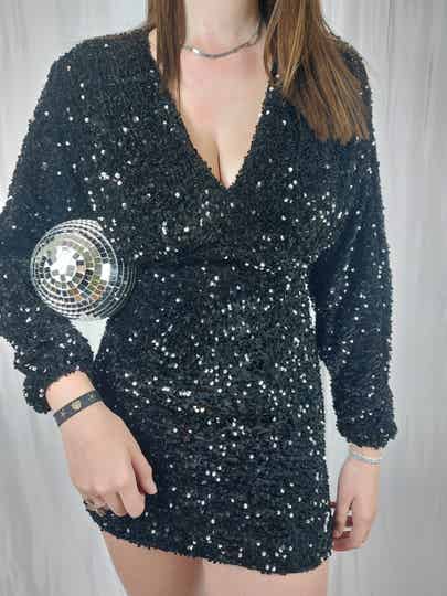 Sparkle jurk ★ zwart