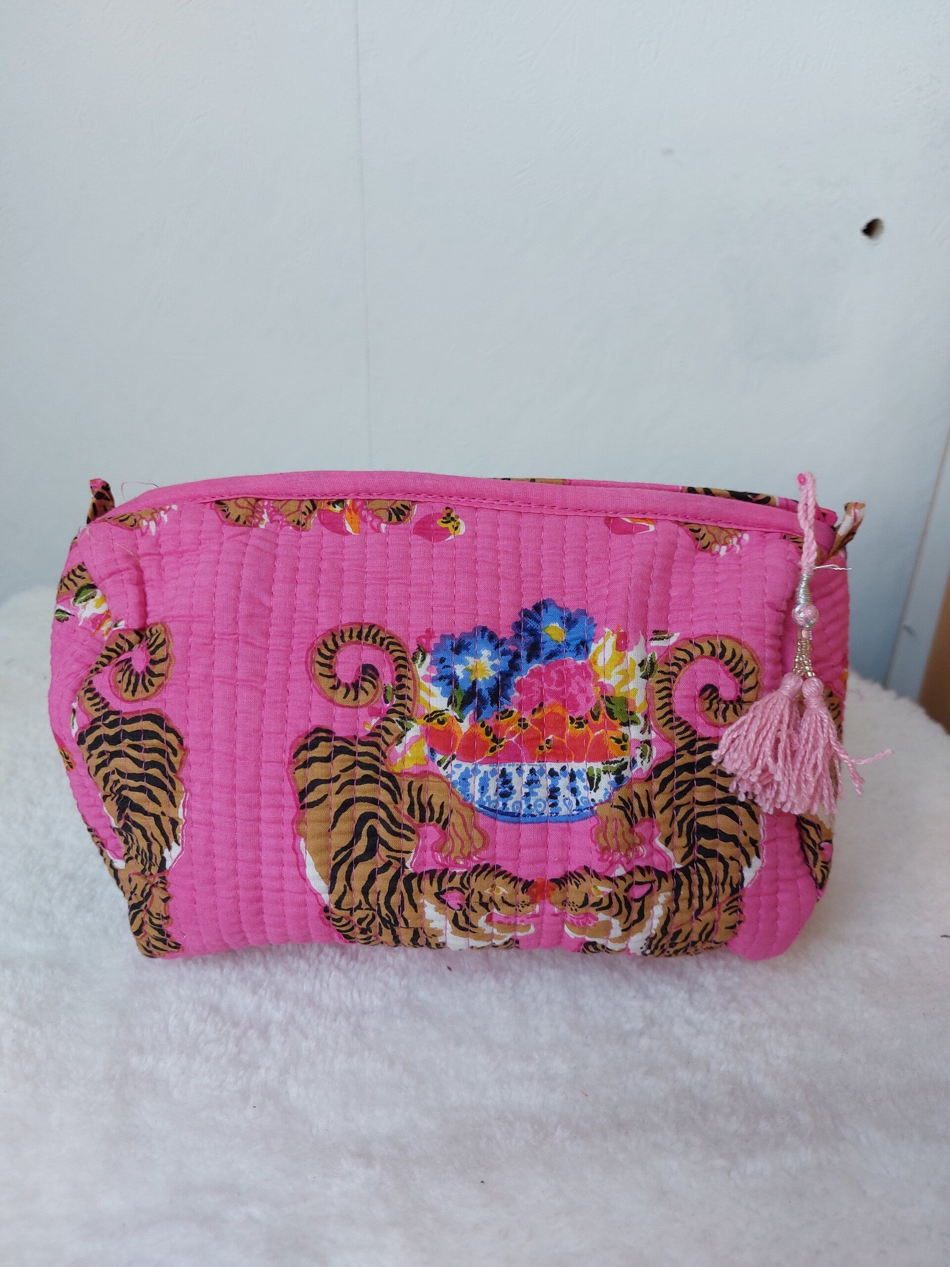 tijger roze ibiza  ★ toilettas M