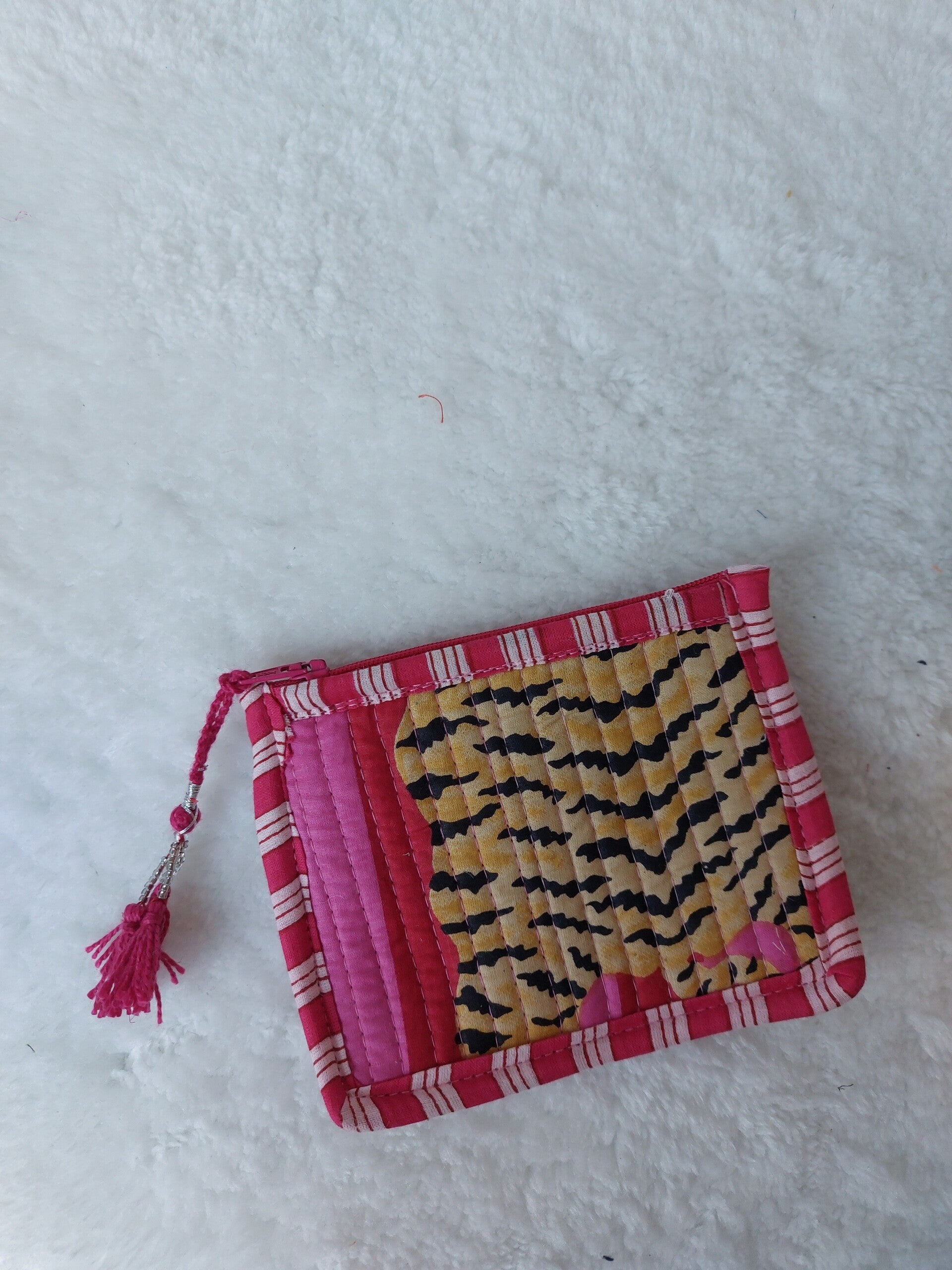 Ibiza panter roze/rood 2 ★ portemonnee