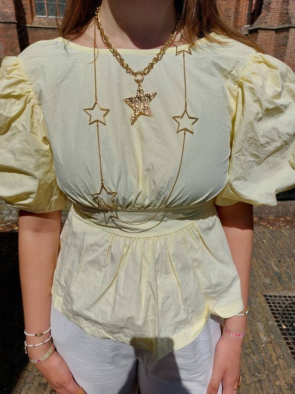 Lovy ★ strik blouse butter yellow