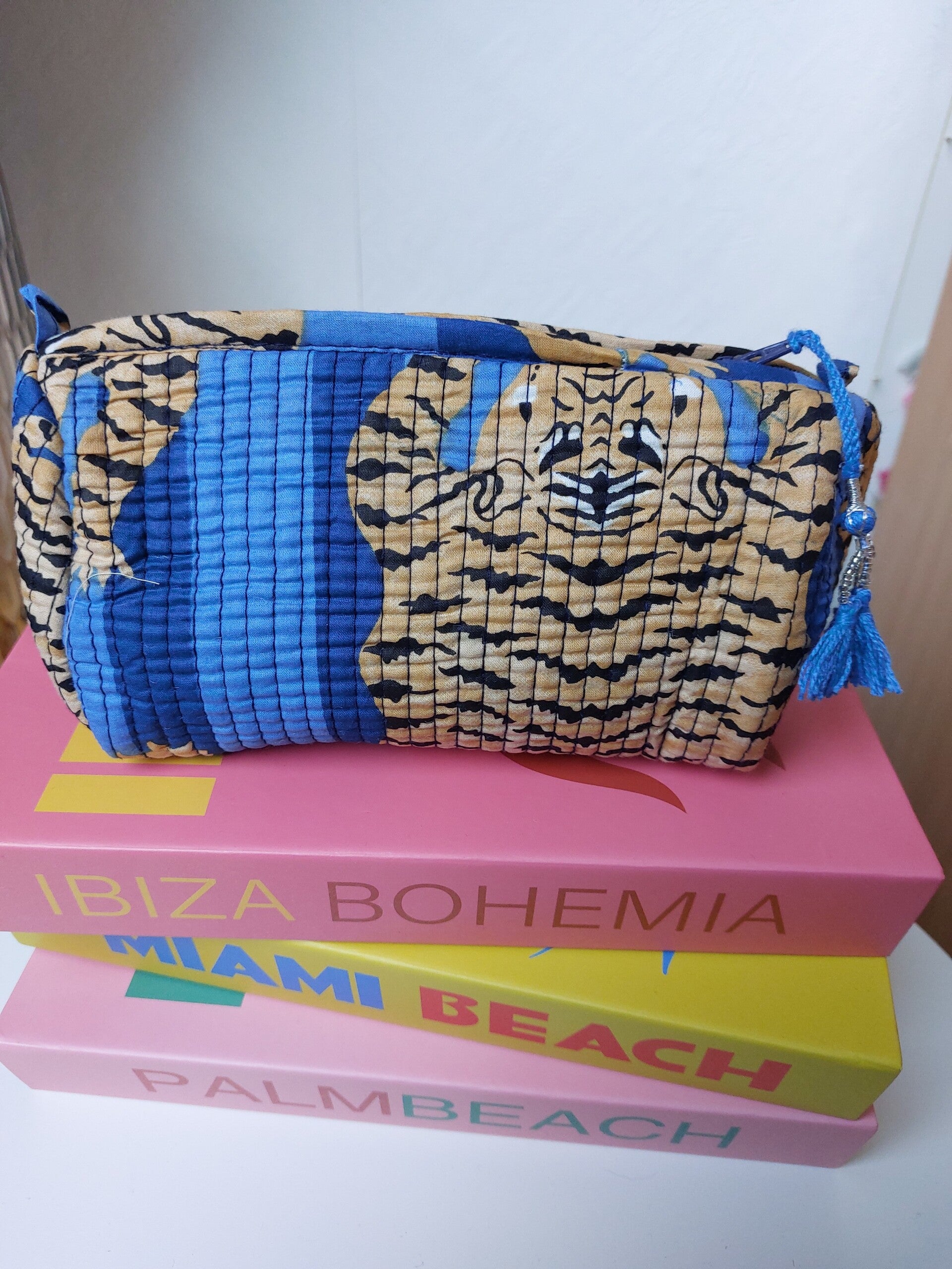 Panter blauw ibiza ★ toilettas S