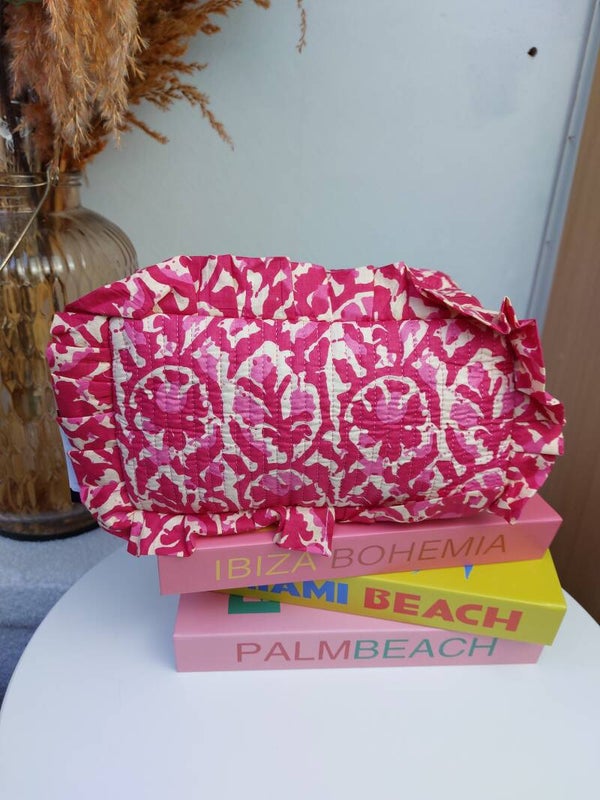roze ruffel ★ toilettas