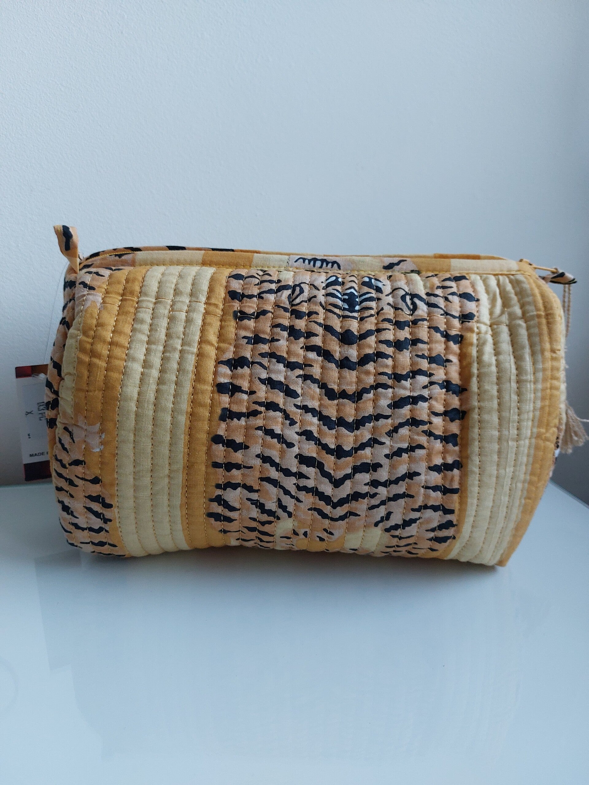 Ibiza panter geel ★ toilettas L